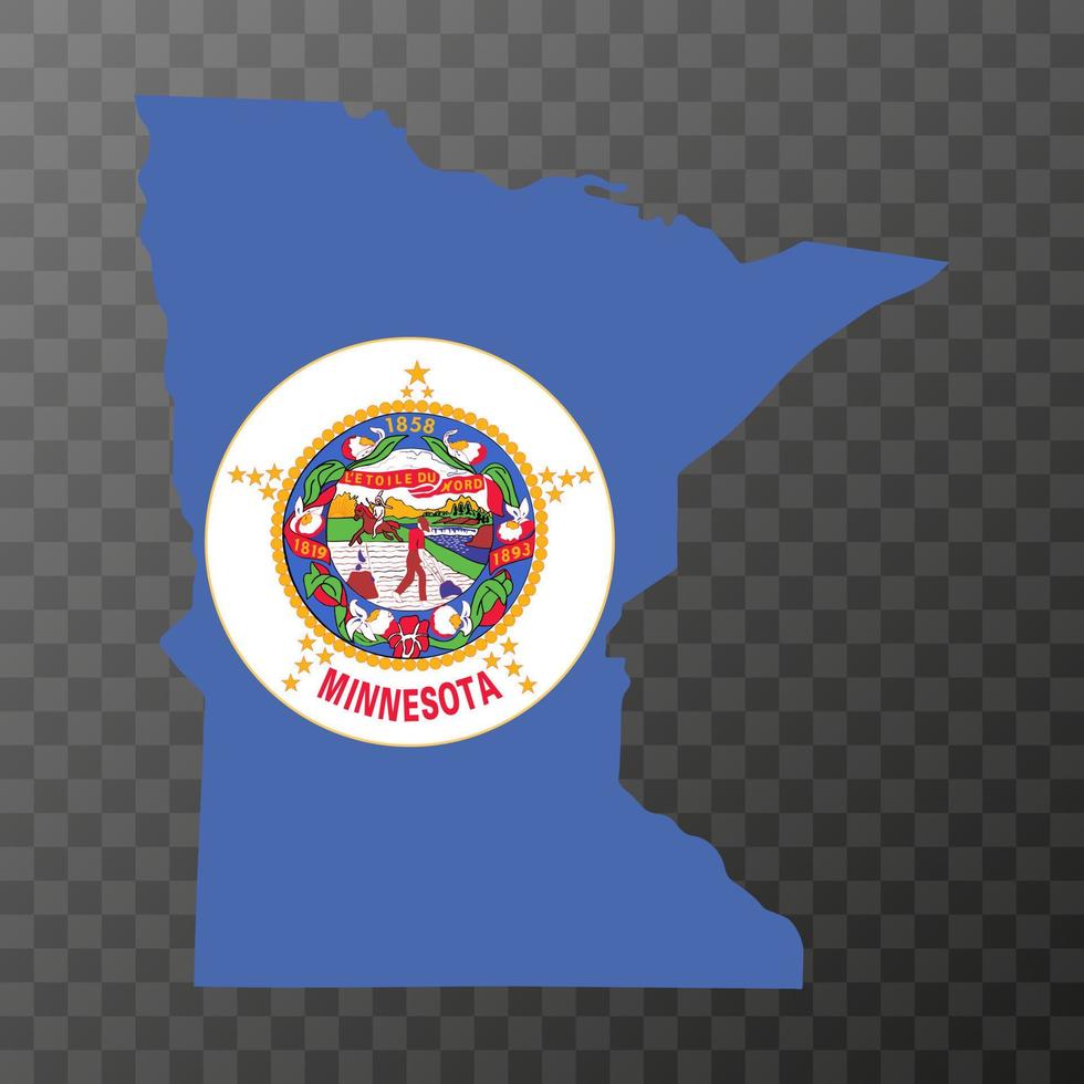 Minnesota state flag. Vector illustration.