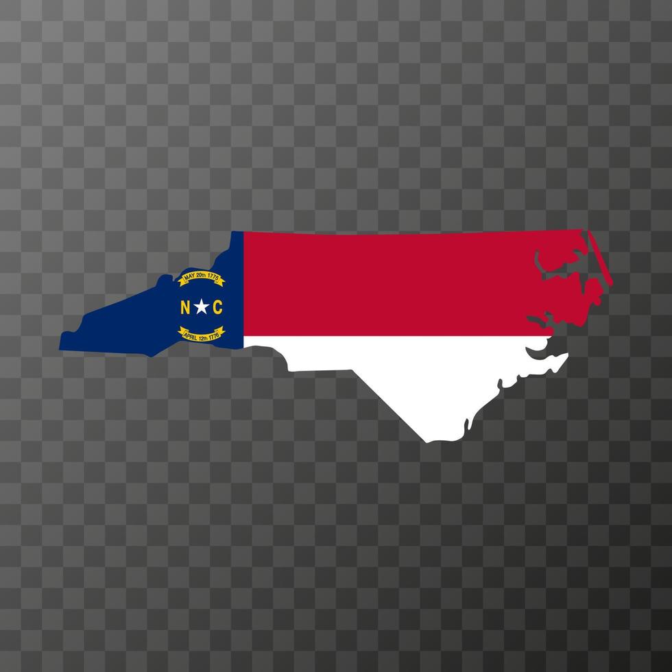 North Carolina state flag. Vector illustration.