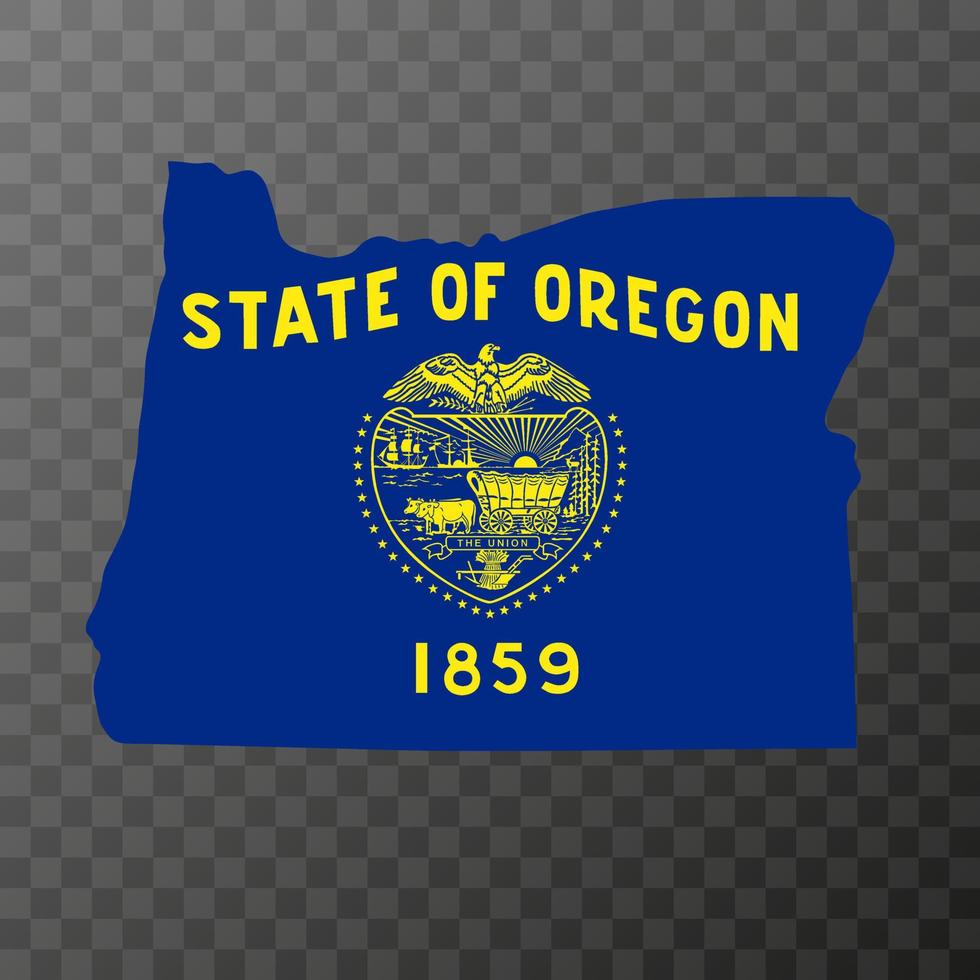 Oregon state flag. Vector illustration.