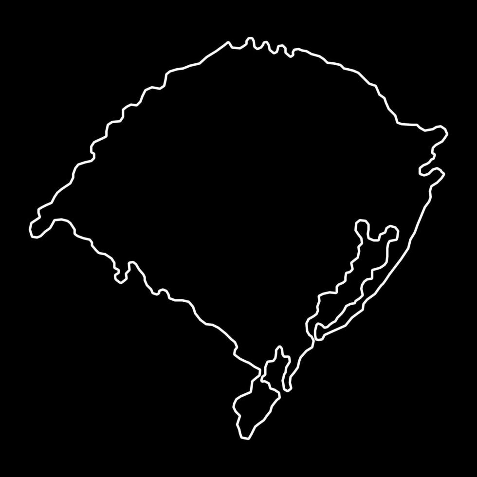 Rio Grande do Sul Map, state of Brazil. Vector Illustration.