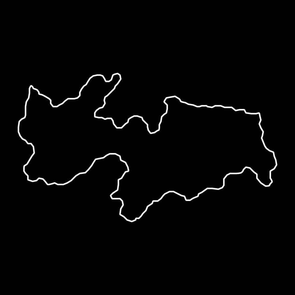 mapa de paraiba, estado de brasil. ilustración vectorial vector