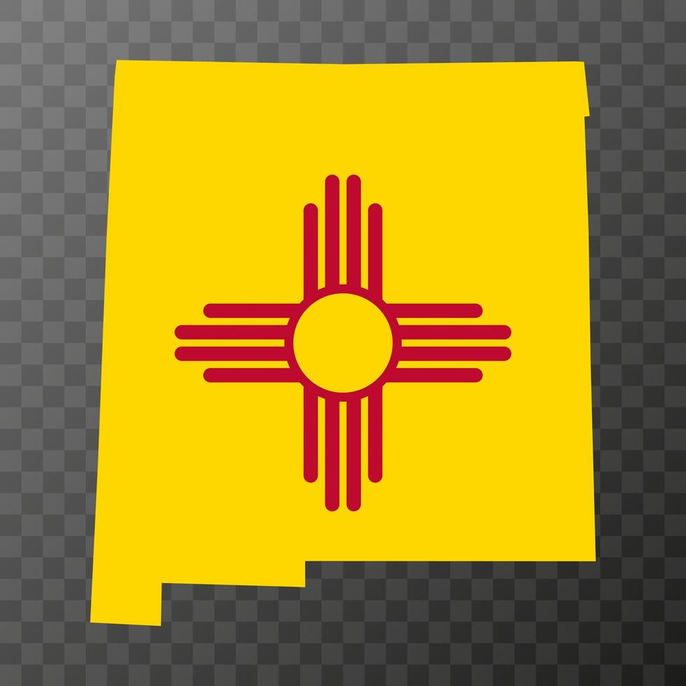 New Mexico state flag. Vector illustration.