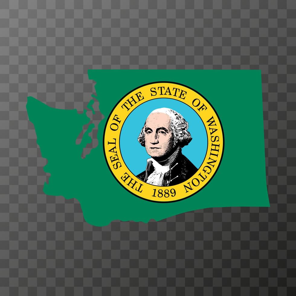 Washington state flag. Vector illustration.