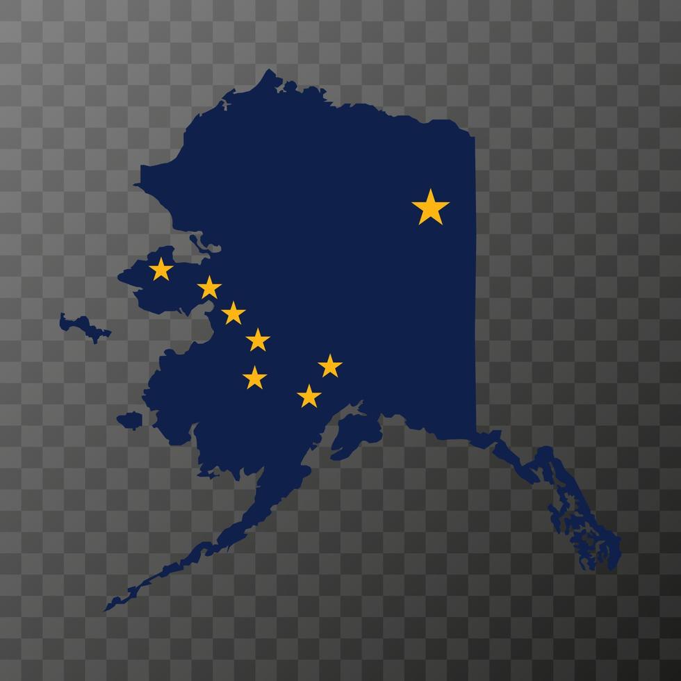 Alaska state flag. Vector illustration.