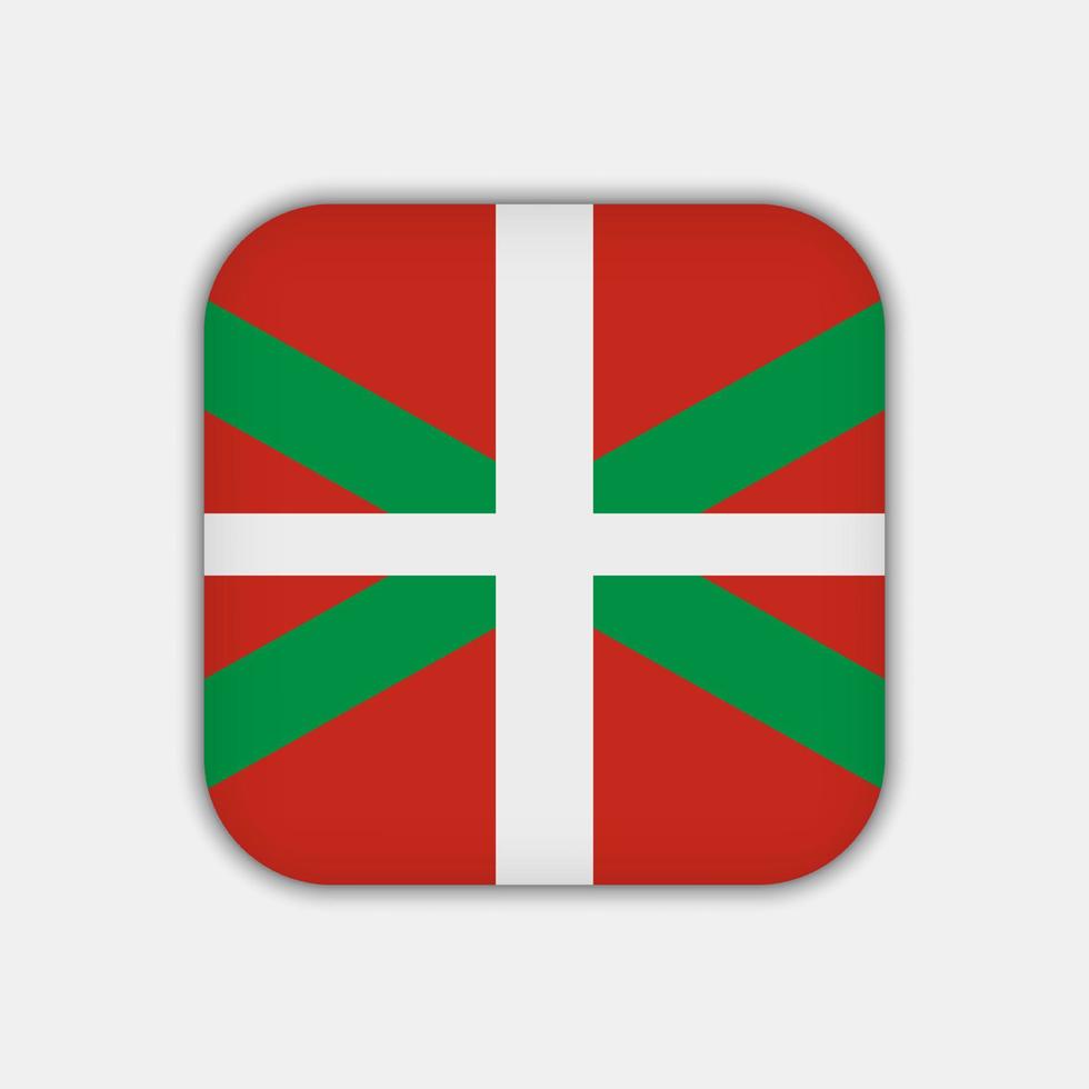 Basque Country flag, autonomous community of Spain. Vector illustration.