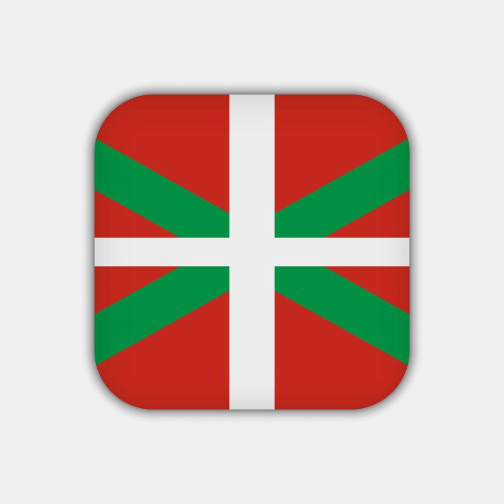 Basque Country flag, autonomous community of Spain. Vector illustration.