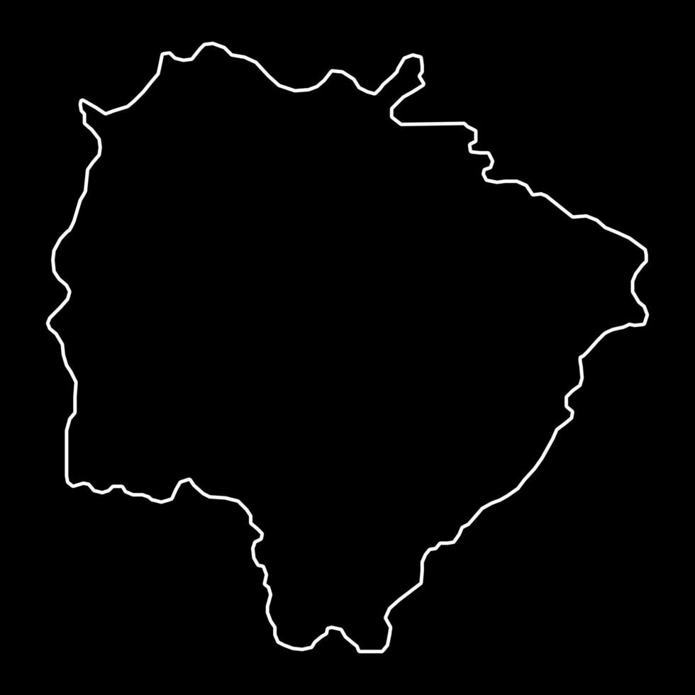 Mato Grosso do Sul Map, state of Brazil. Vector Illustration.