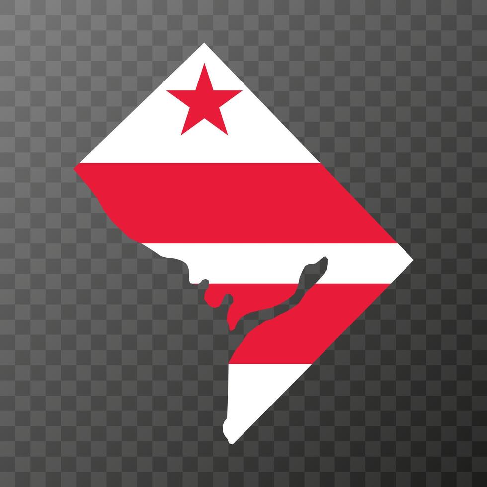 bandera del estado del distrito de colombia. ilustración vectorial vector