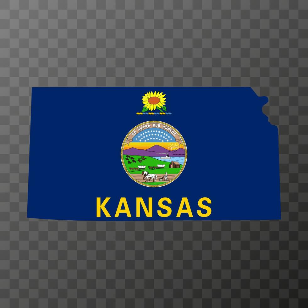 Kansas state flag. Vector illustration.