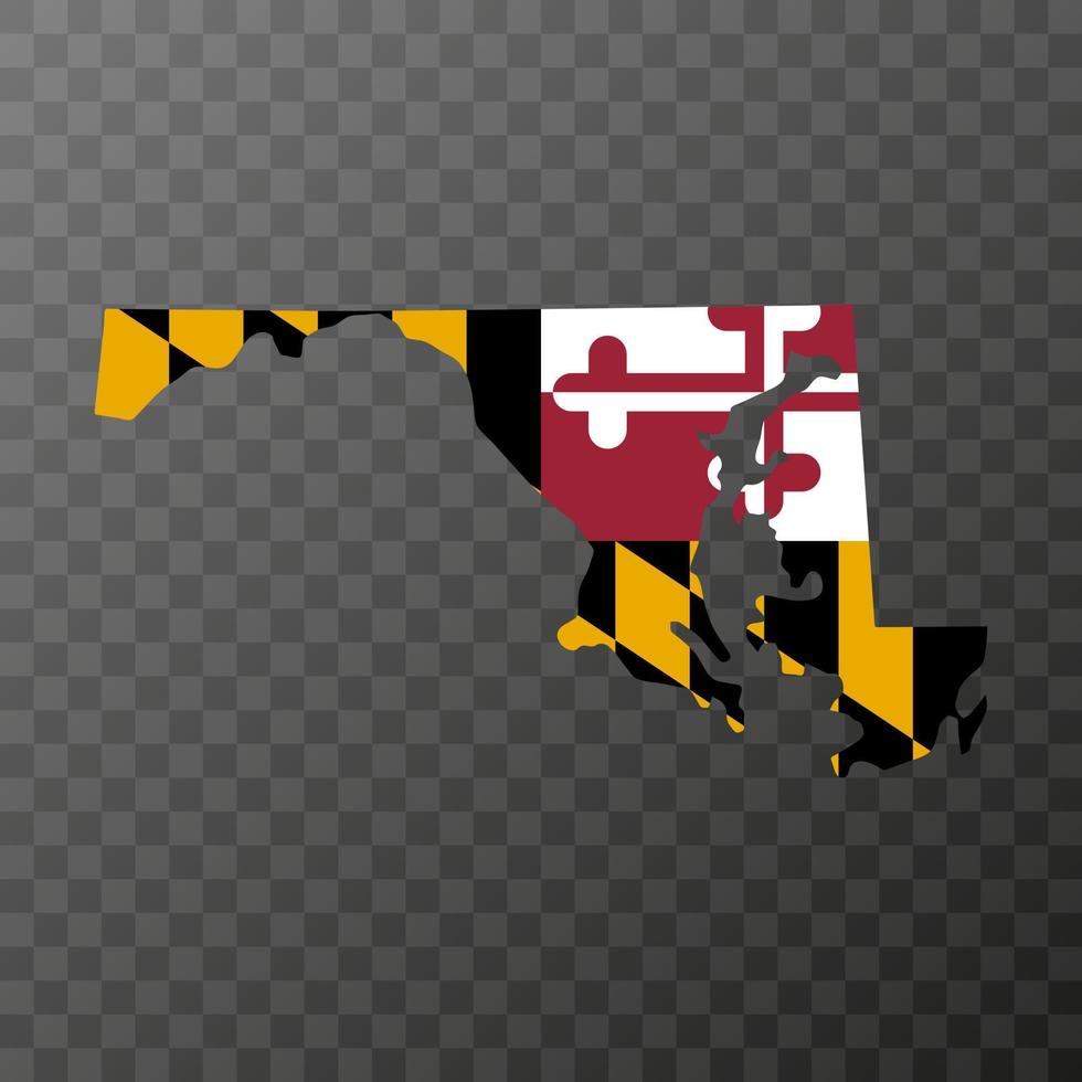 Maryland state flag. Vector illustration.