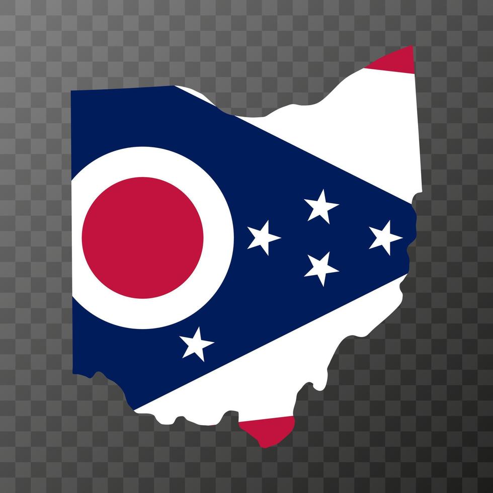 bandera del estado de ohio. ilustración vectorial vector