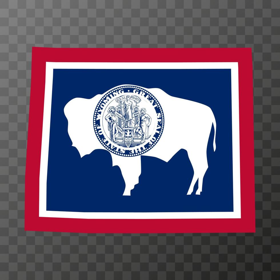 Wyoming state flag. Vector illustration.