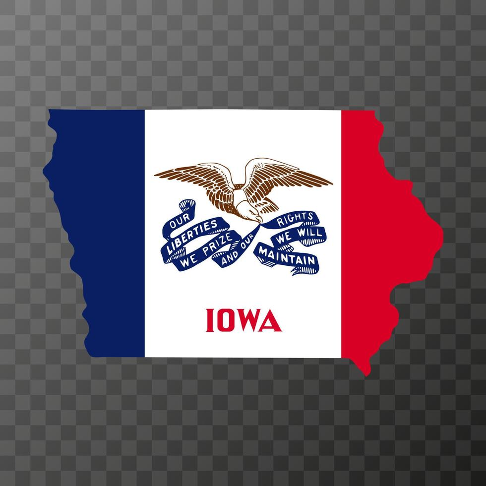 Iowa state flag. Vector illustration.