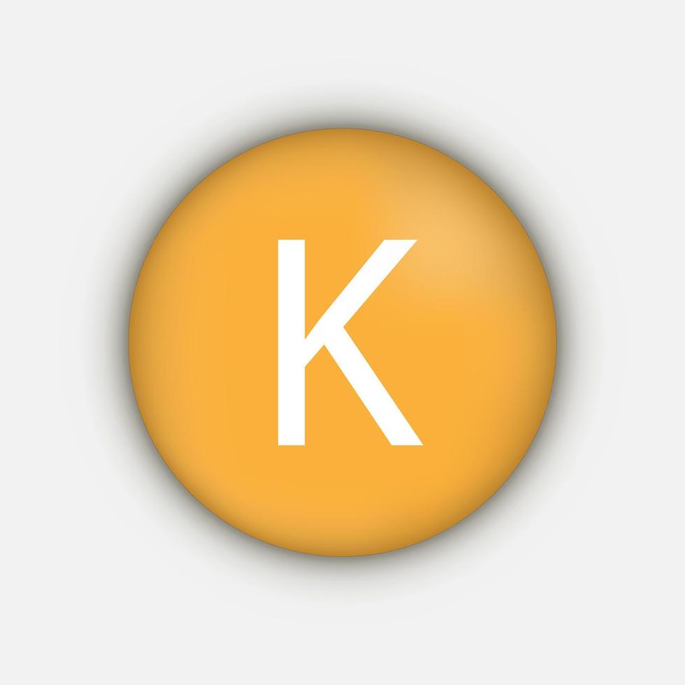 Vitamin K symbol. Vector illustration.