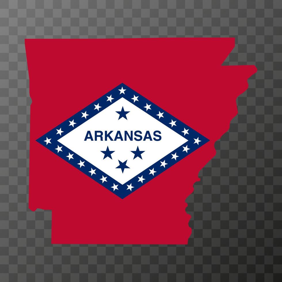 bandera del estado de arkansas. ilustración vectorial vector