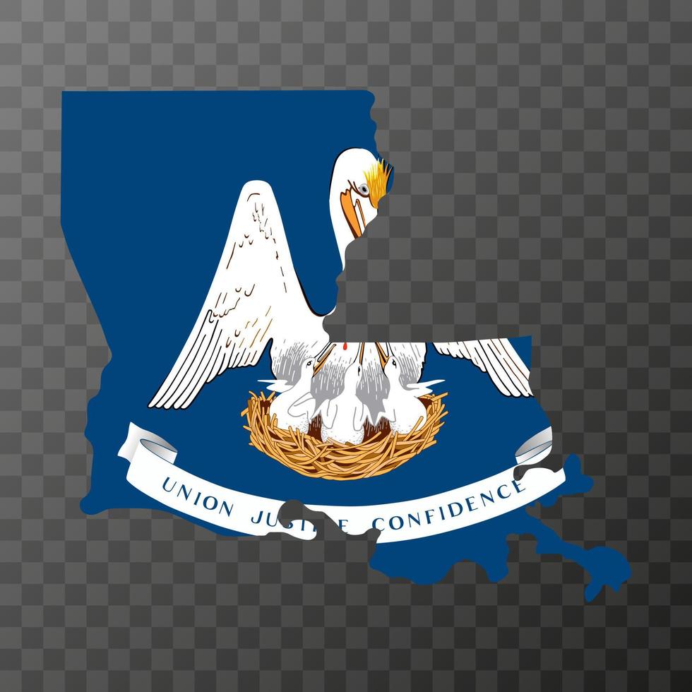 Louisiana state flag. Vector illustration.