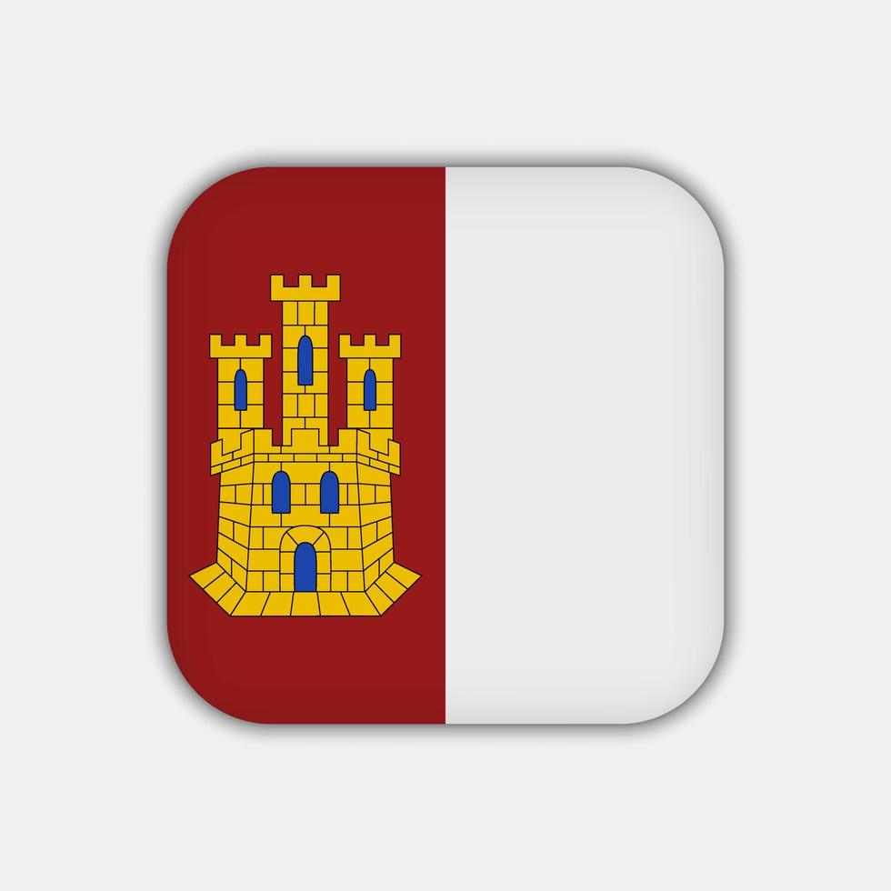 Castilla La Mancha flag, autonomous community of Spain. Vector illustration.