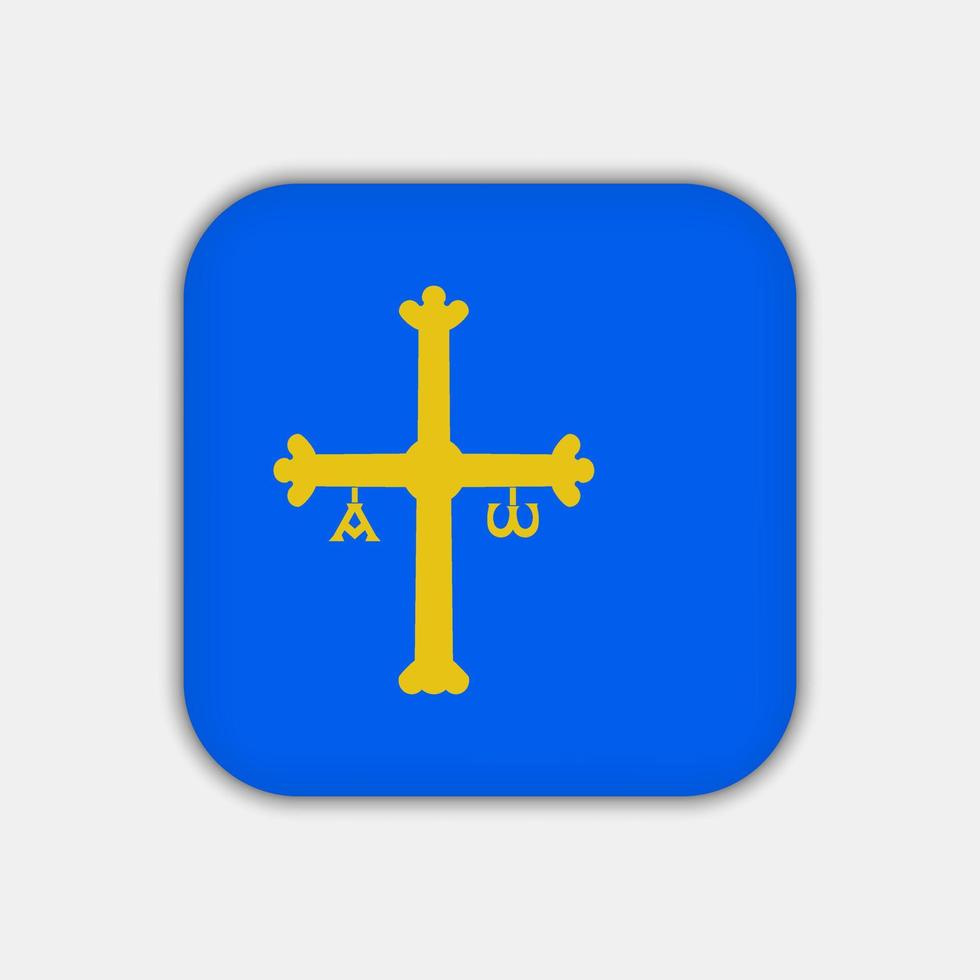 Asturias flag, autonomous community of Spain. Vector illustration.