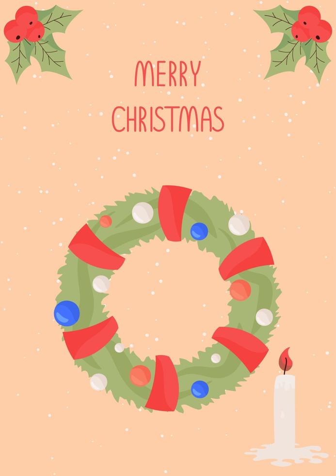 merry christmas card vector