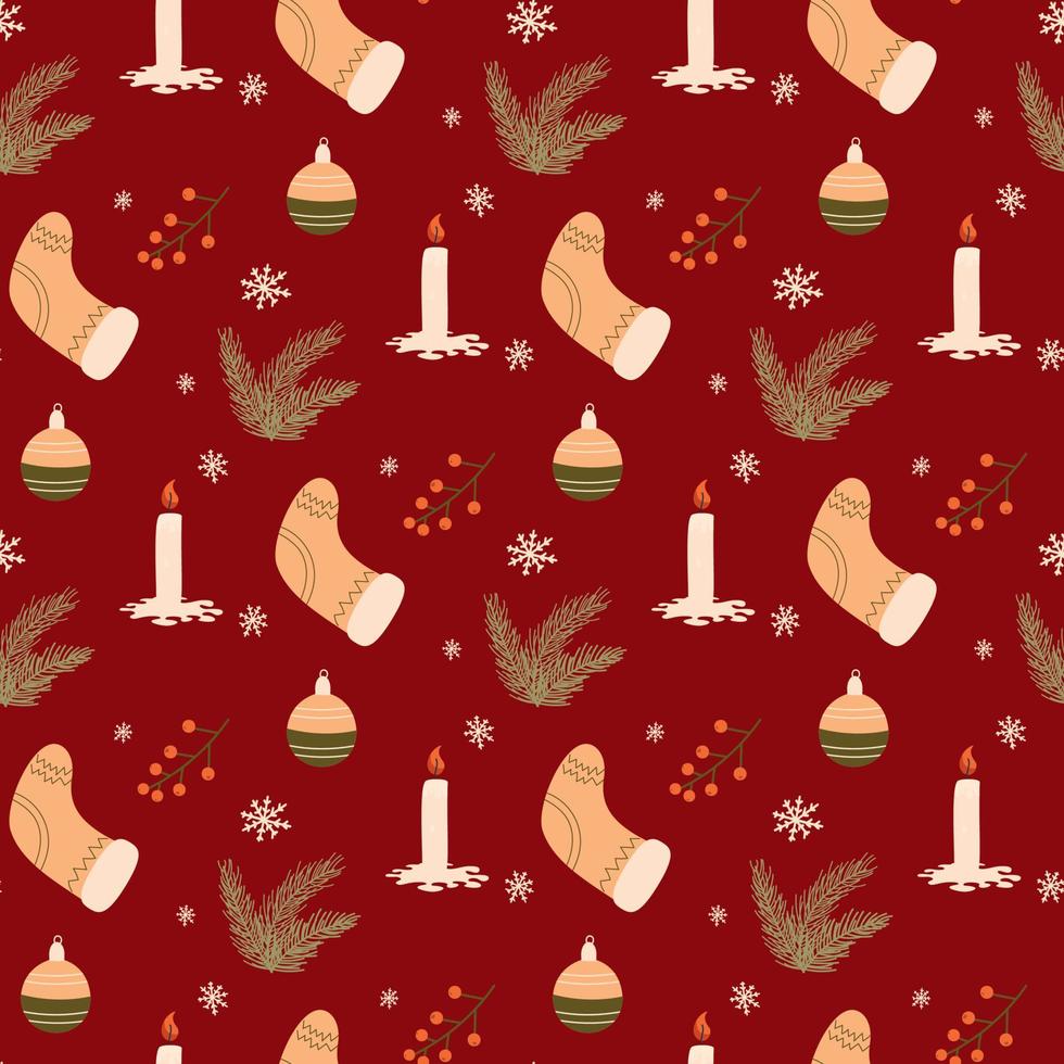 christmas seamless pattern vector