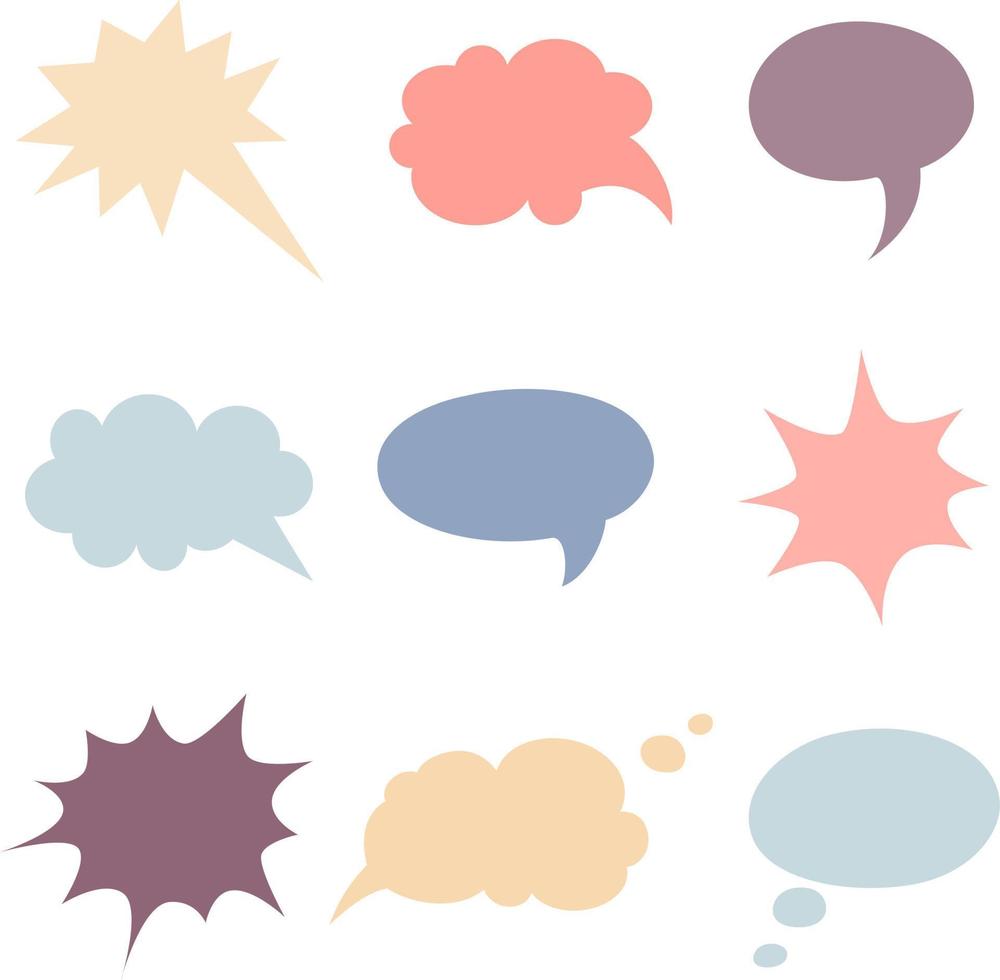 set of speech bubbles vector