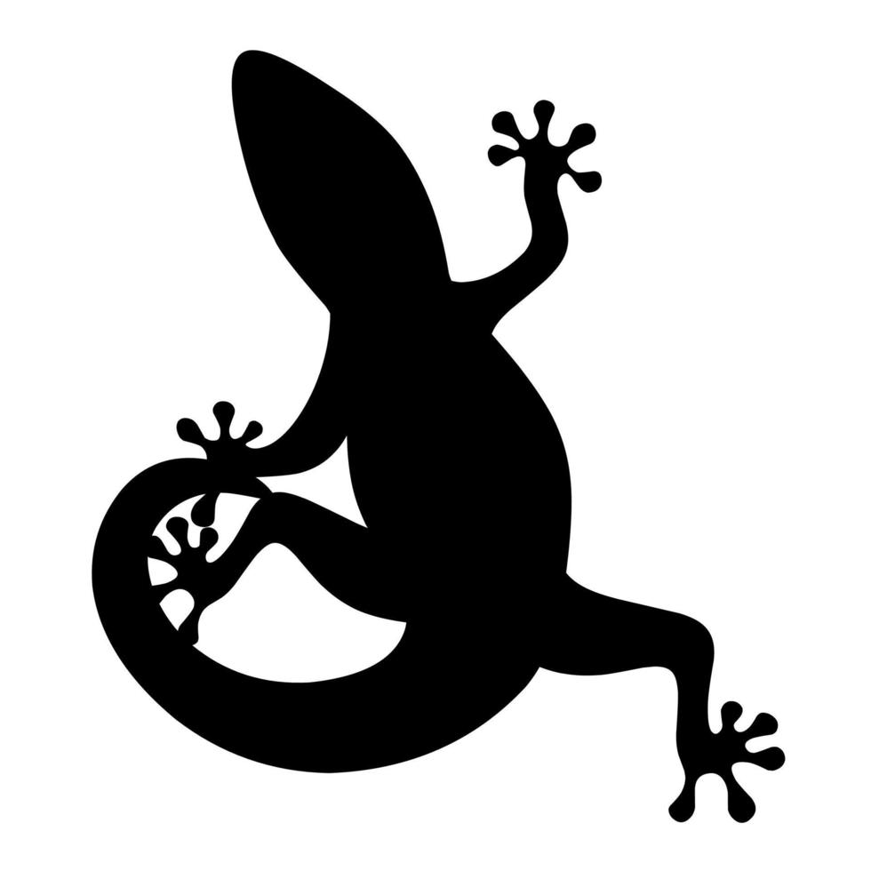 Lizard vector silhouette on white background. Great for lizard logos.