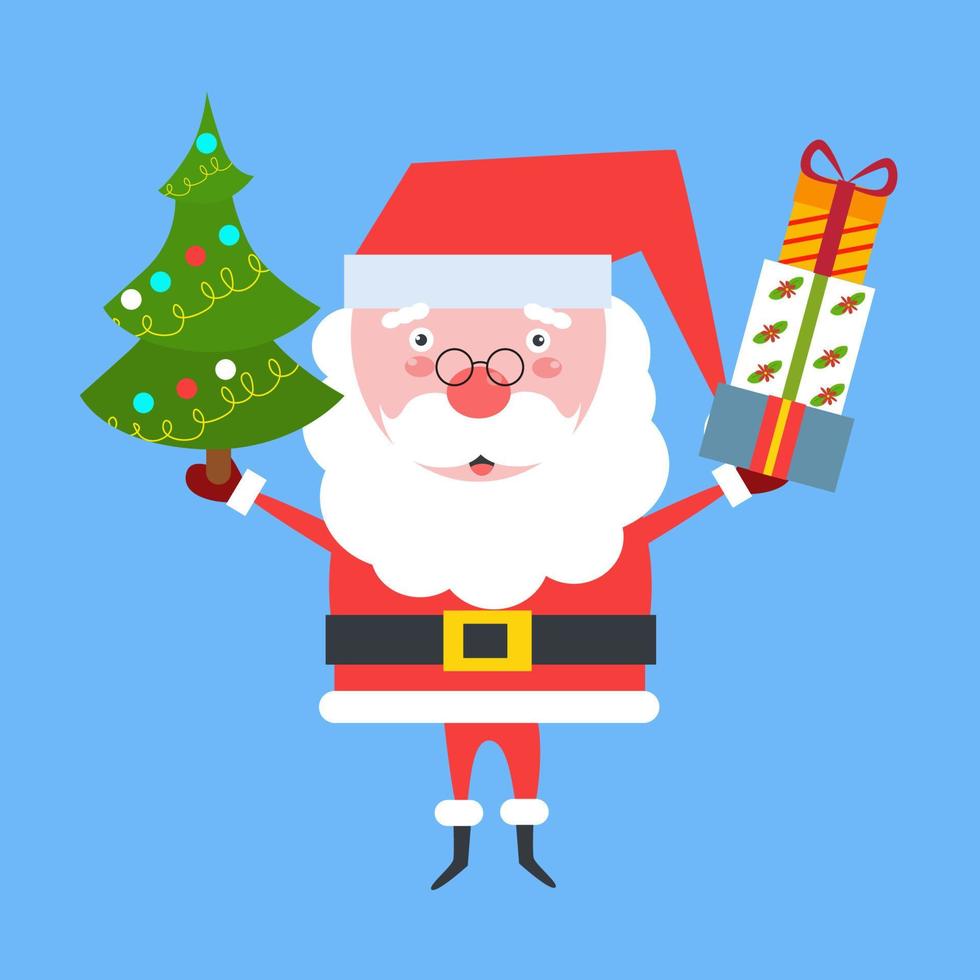 flat Santa Claus character vector