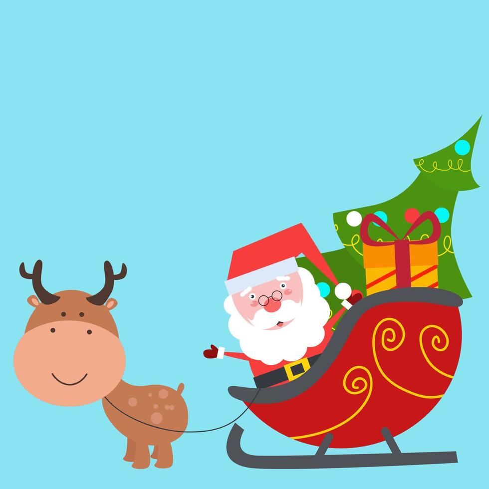 flat Santa Claus character vector