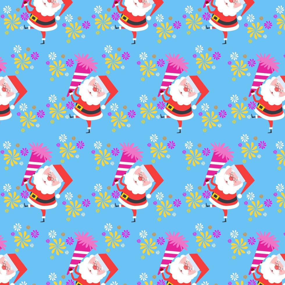 personaje plano de santa claus vector