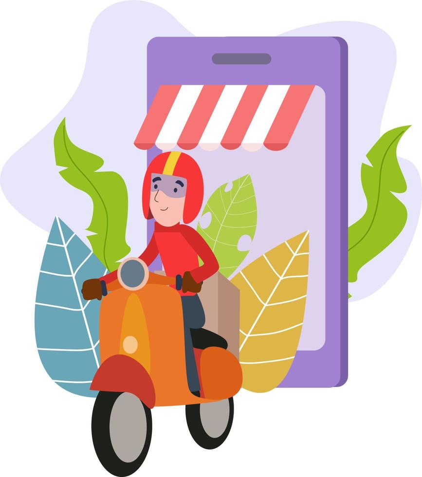 flat delivery services vector