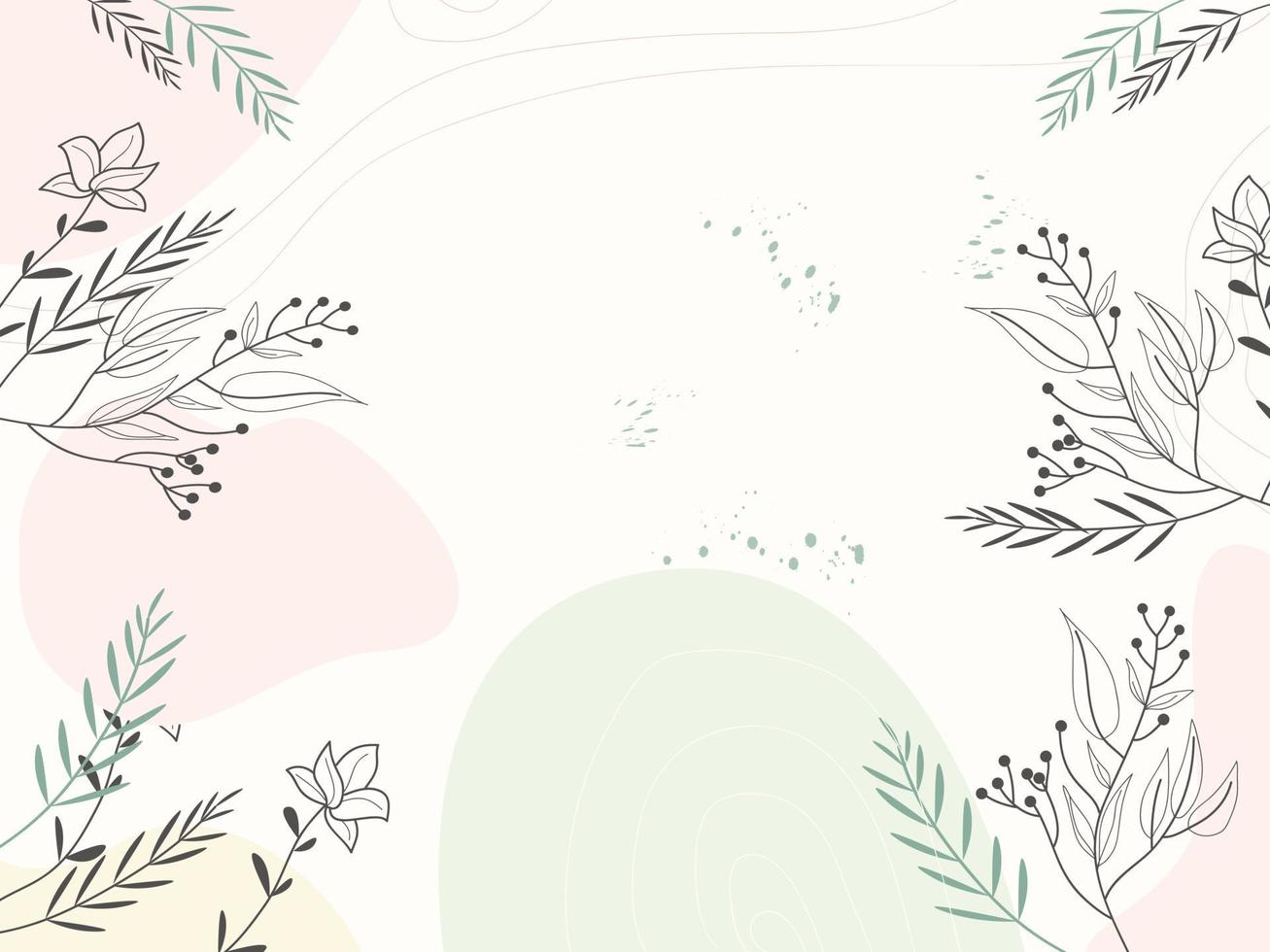 HANDRAWN FLORAL BACKGROUND vector
