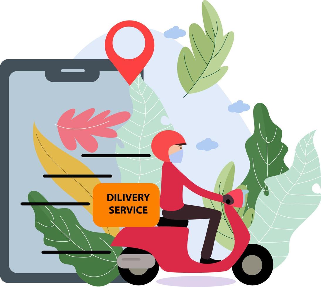 flat delivery services vector