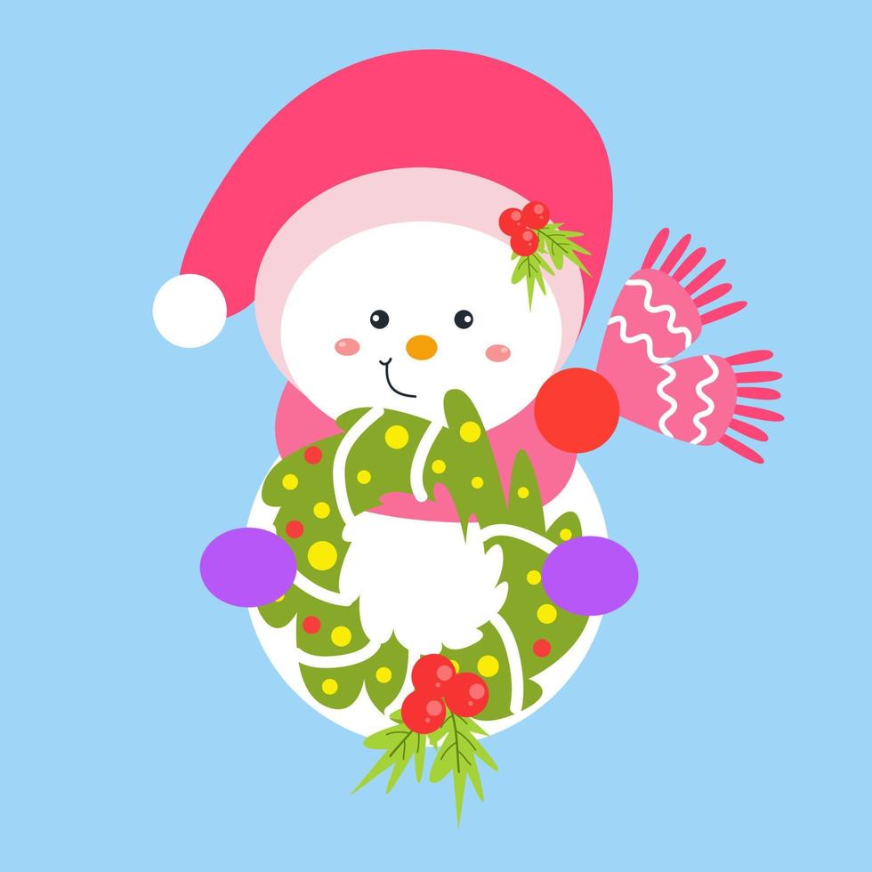 diseño plano de tema navideño vector