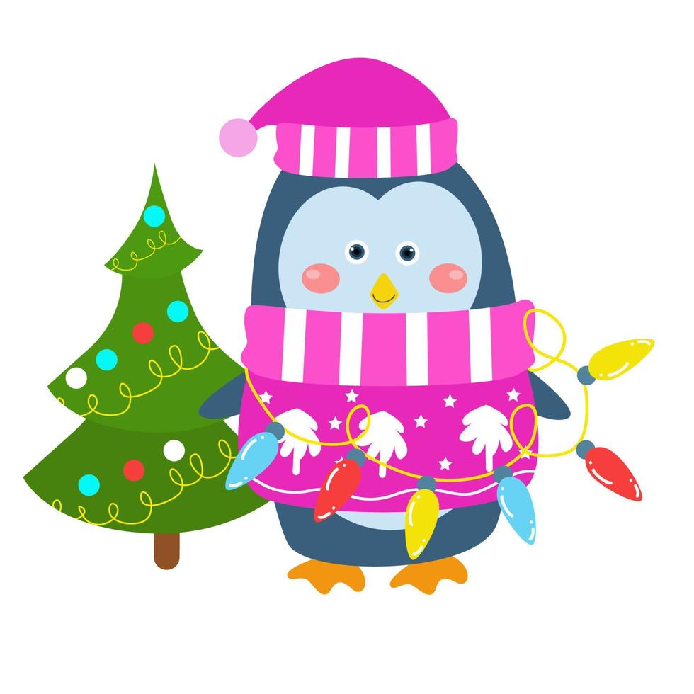 christmast theme flat design vector