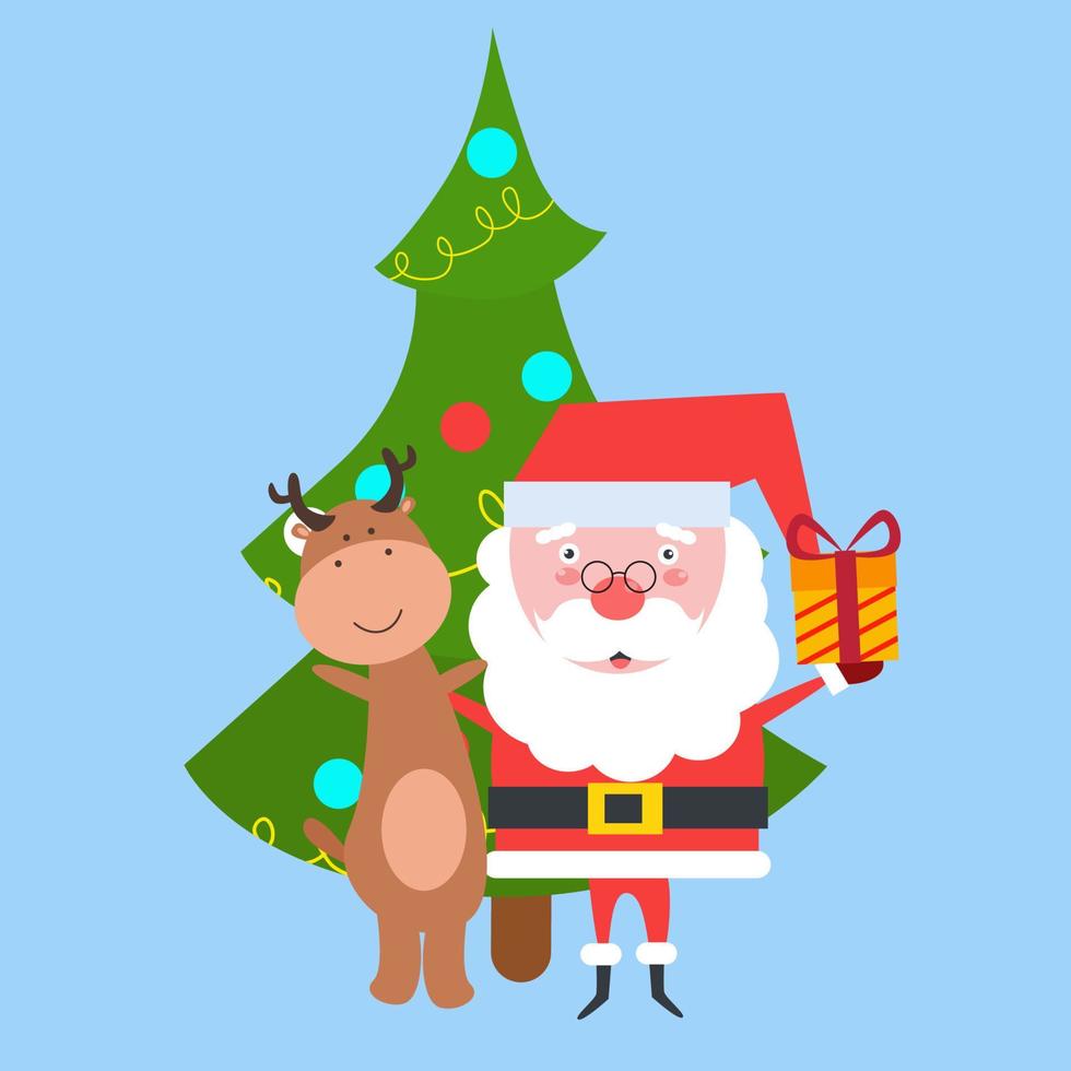 flat Santa Claus character vector