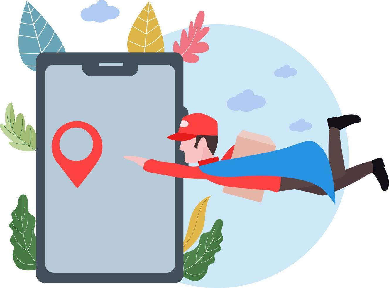 flat delivery services vector
