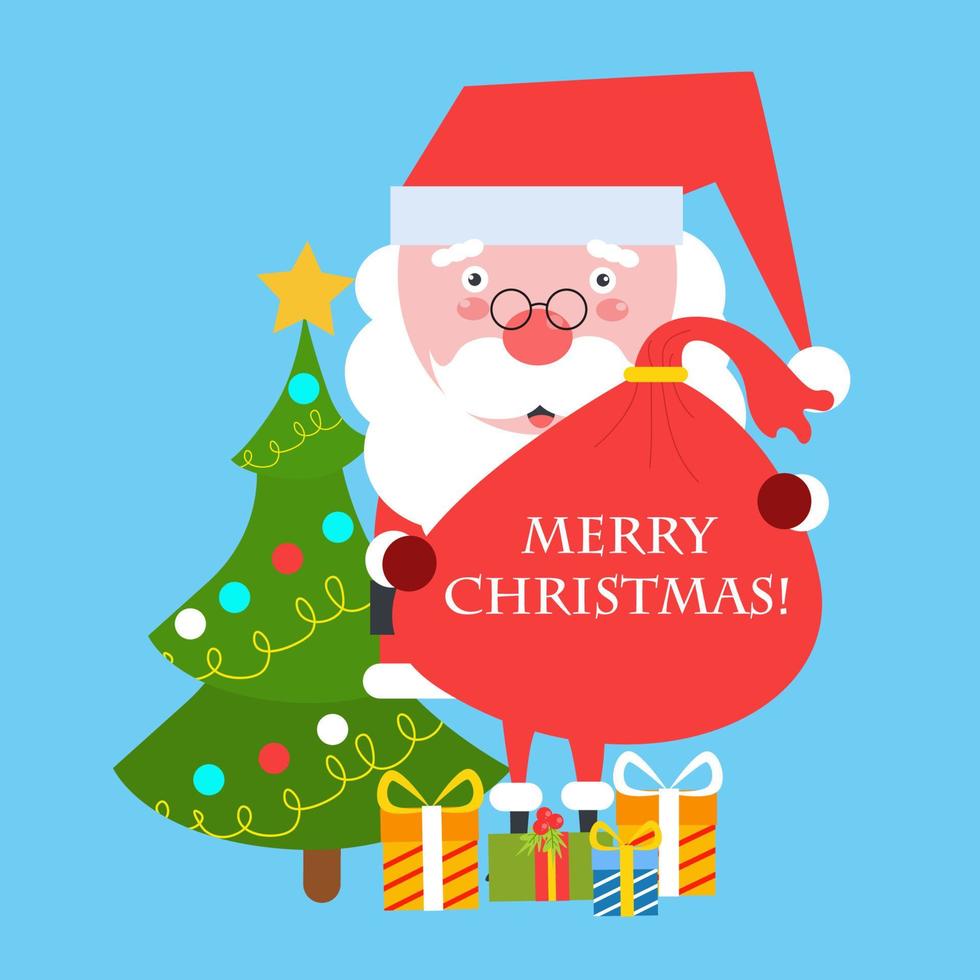 flat Santa Claus character vector