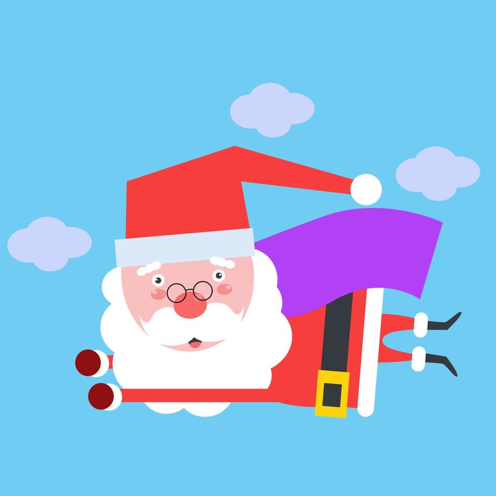 flat Santa Claus character vector
