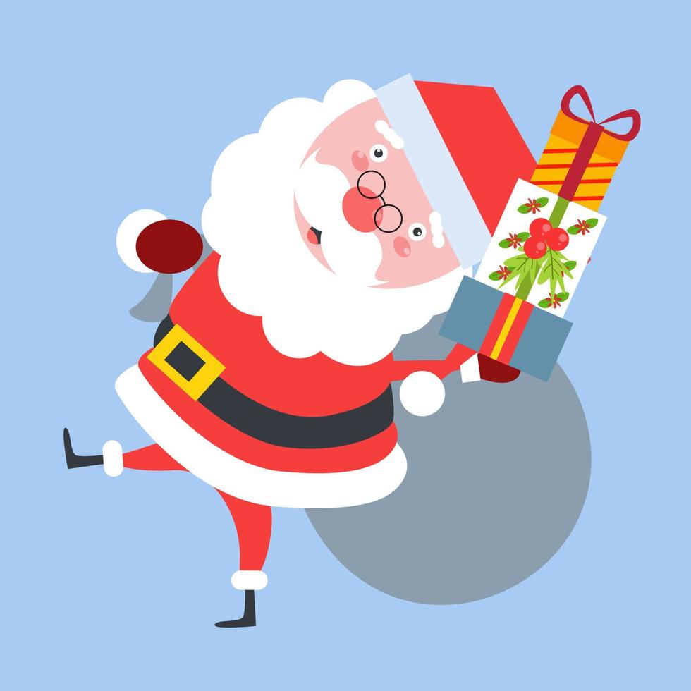 flat Santa Claus character vector