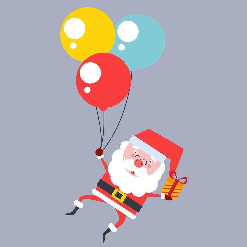 flat Santa Claus character vector