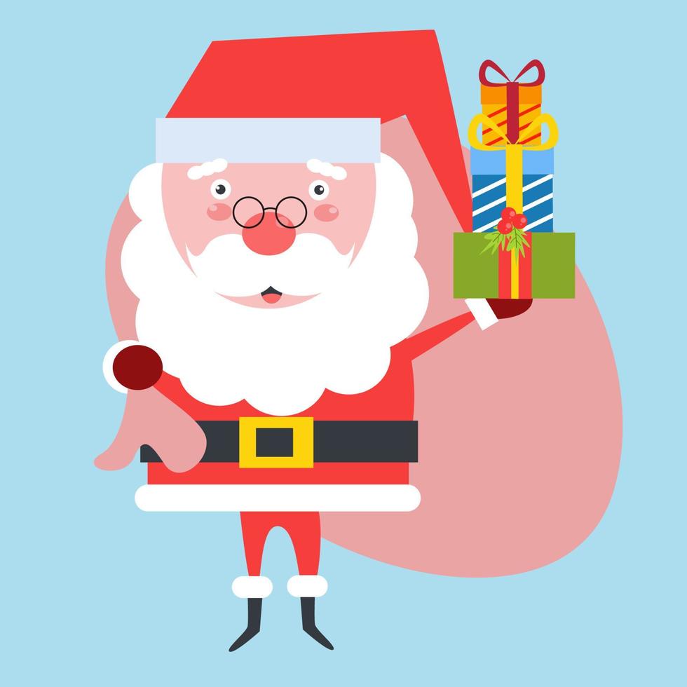 flat Santa Claus character vector