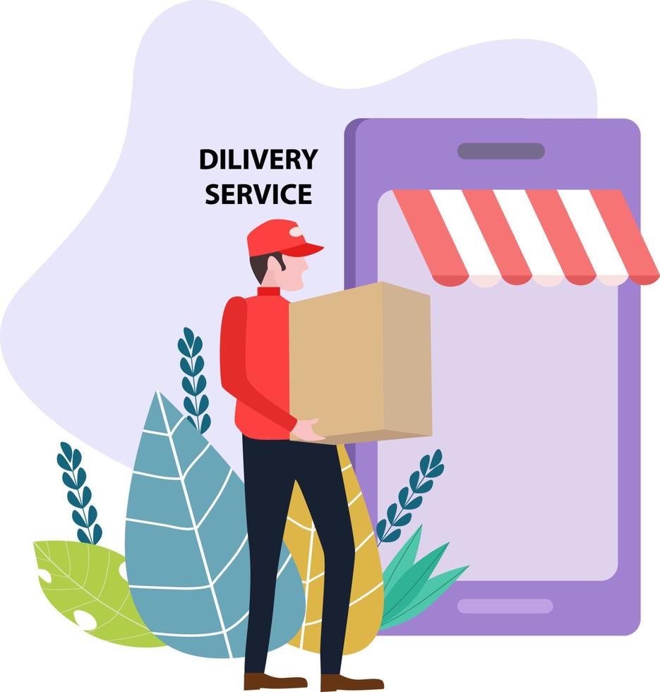 flat delivery services vector