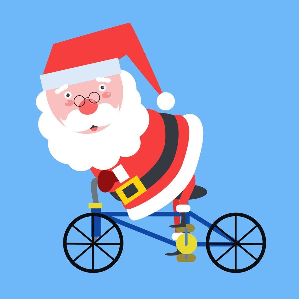 personaje plano de santa claus vector