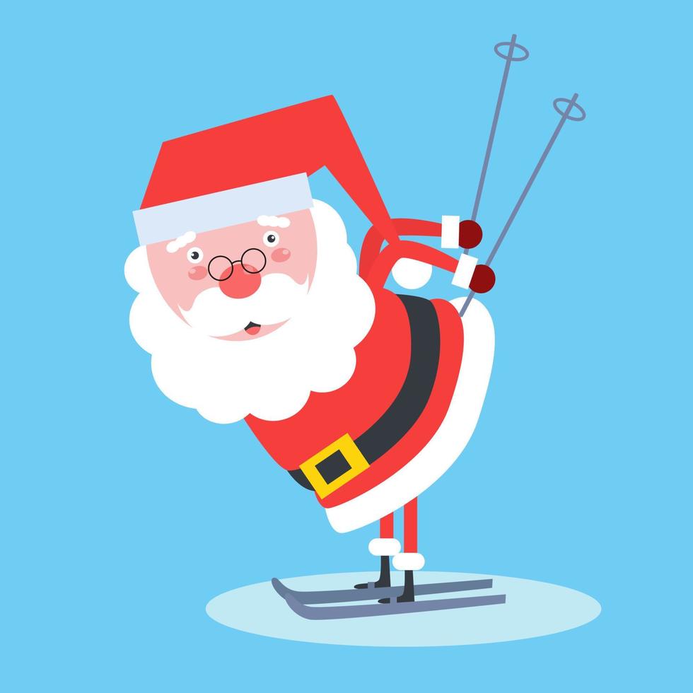 personaje plano de santa claus vector