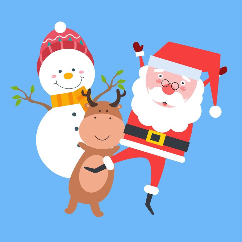 flat Santa Claus character vector