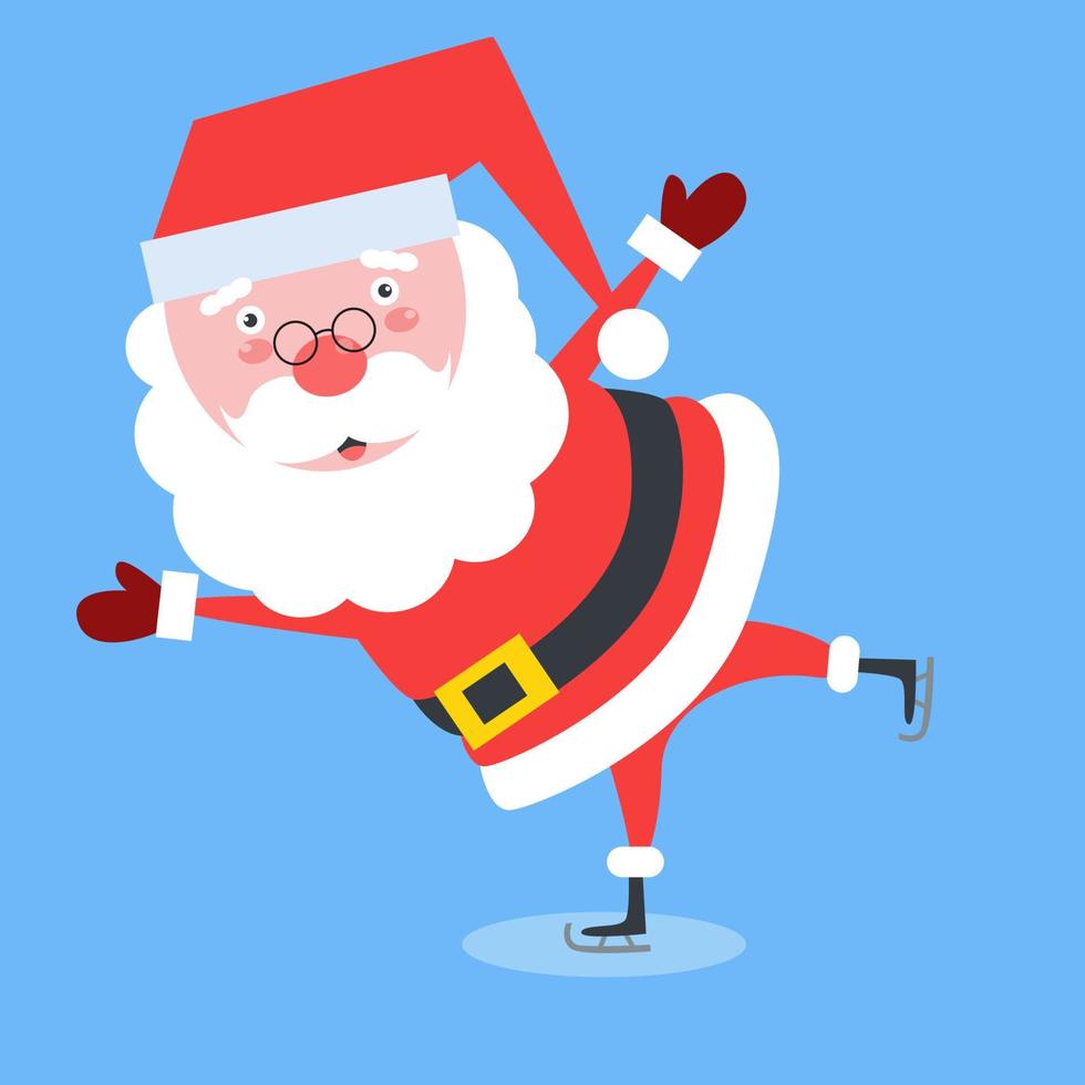 personaje plano de santa claus vector