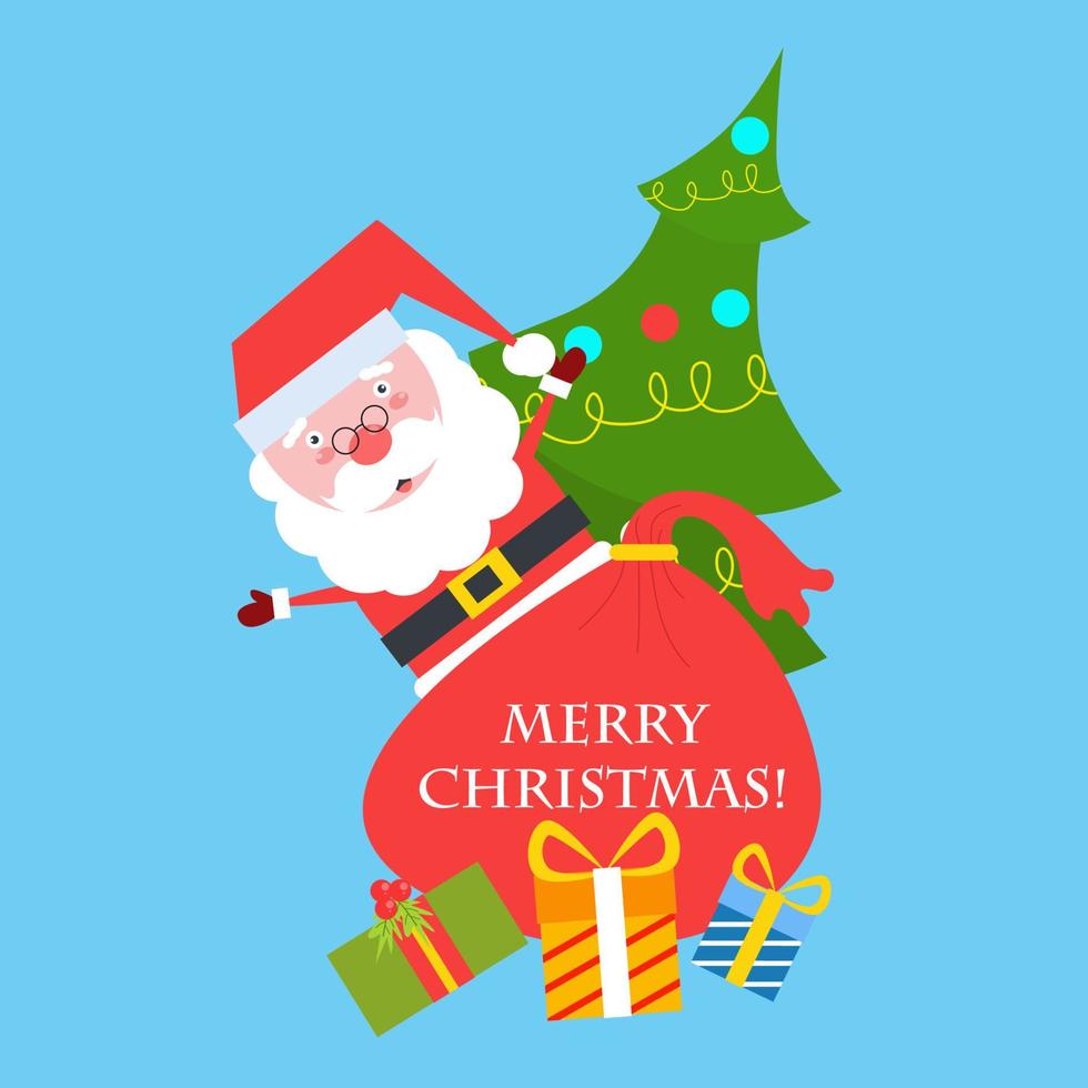 flat Santa Claus character vector