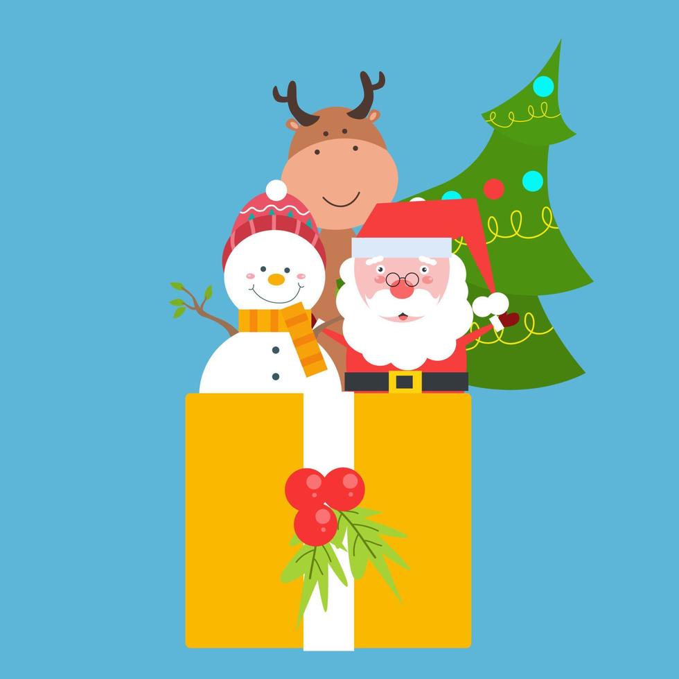 flat Santa Claus character vector