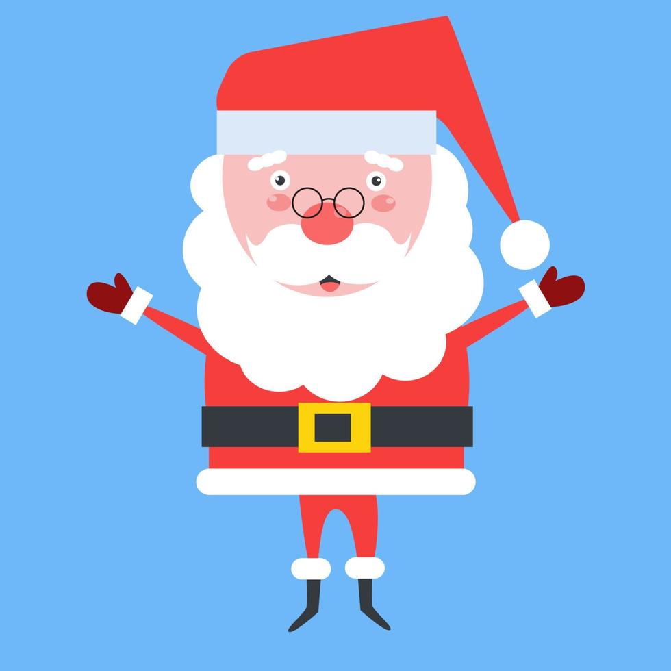 flat Santa Claus character vector