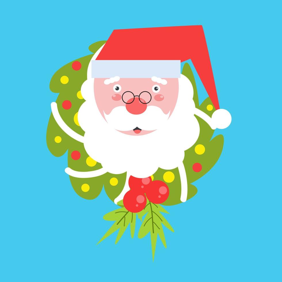 flat Santa Claus character vector